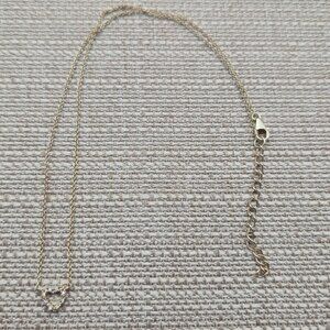 16.5+2 Inch Gold Over Sterling Silver Cubic Zirconia Heart Necklace A5607